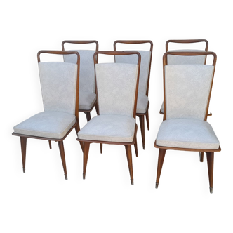 6 vintage dining room chairs from the 50s and 60s