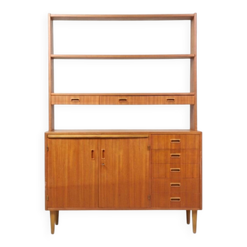 Bibliothèque, secrétaire scandinave en teck, années 1960