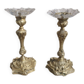 pair of bronze candlesticks