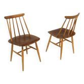 Set de 2 chaises scandinave "Fanett" par Ilmari Tapiovaara, Suède, 1960
