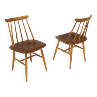 Set of 2 Scandinavian "Fanett" chairs by Ilmari Tapiovaara, Sweden, 1960