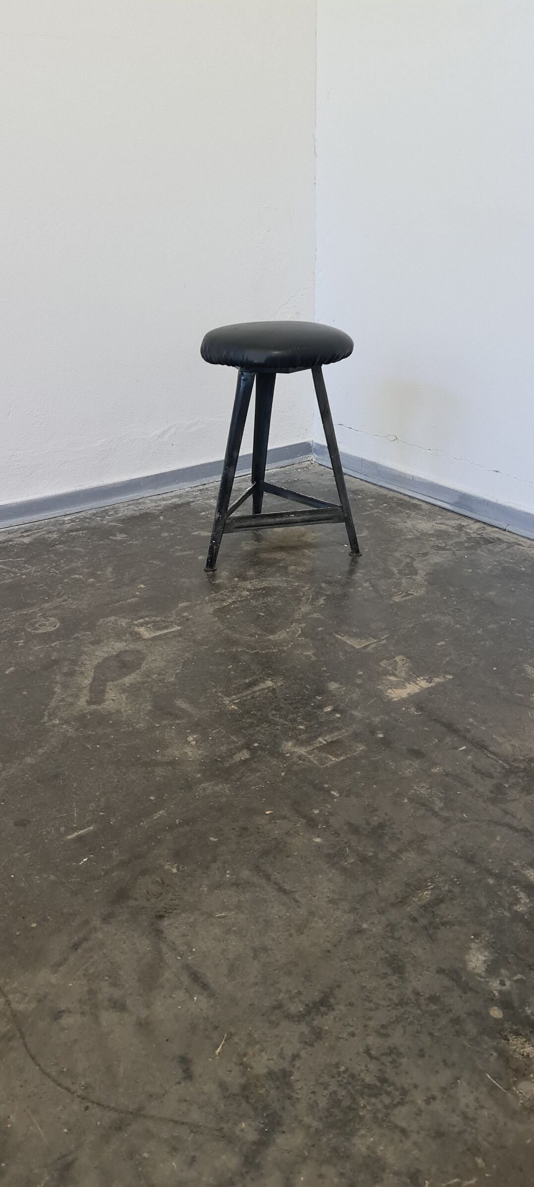 Vintage metal industrial stool
