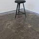 Vintage metal industrial stool