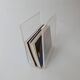 Magazine rack in plastic glass, vintage 1970s design by David Lang.
