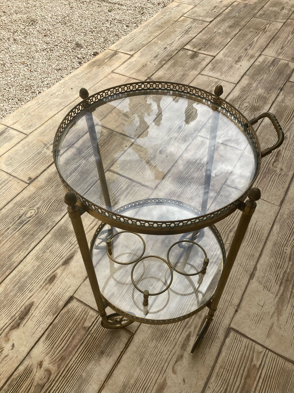 Brass and glass service