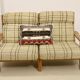 Sofa 2 places convertible into armchairs year 70-80 Solid pine.