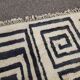 Moroccan Berber rug in cream and black 300x200 cm – spiral geometric pattern