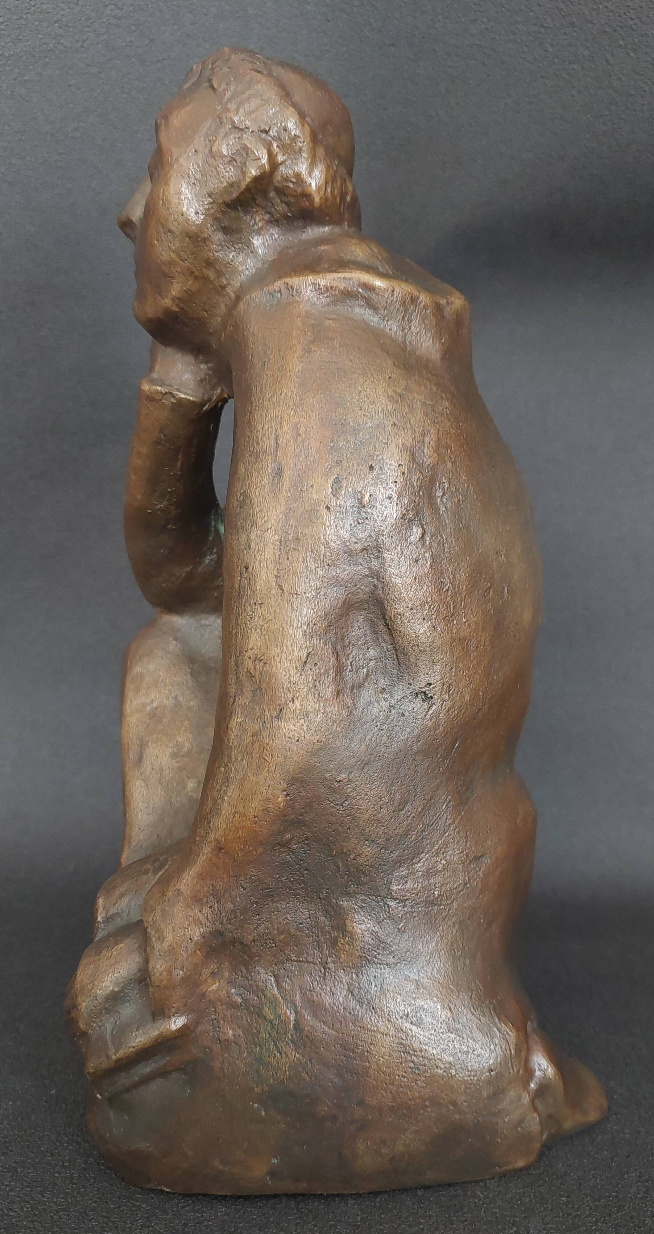 Bronze signed Heinz Bentele 1960s Albertus Magnus Germany