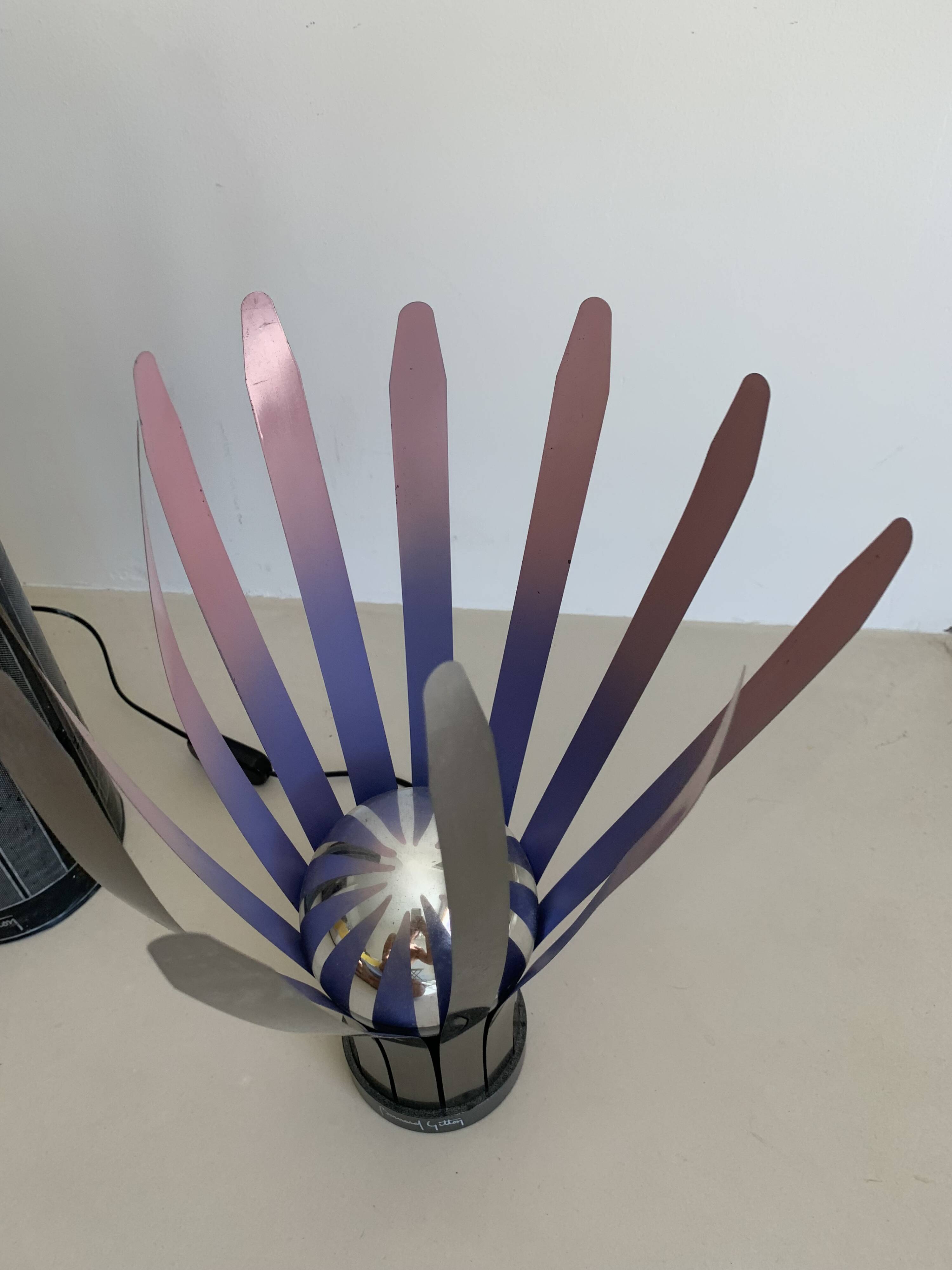 Vintage lamp 1980 "Flower" by Bernard Gitton - 44 cm