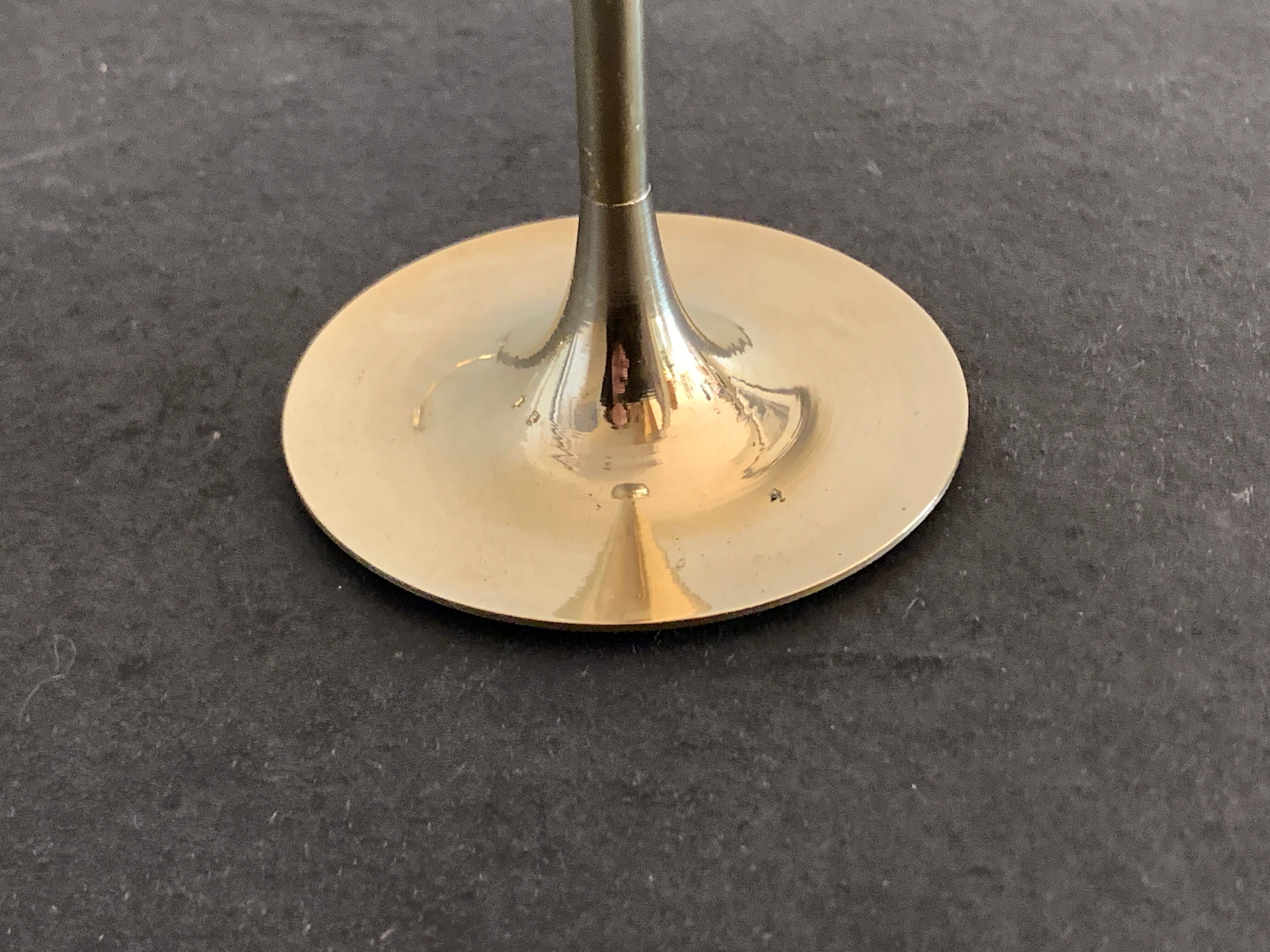 4 Scandinavian brass candle holders