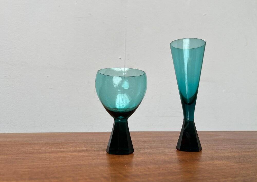 German drinking glasses from the mid-century by Karl Friedrich Glas, 1960s, set of 2.