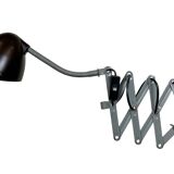 Grey Industrial Scissor Wall Lamp from Elektroinstala, 1960s