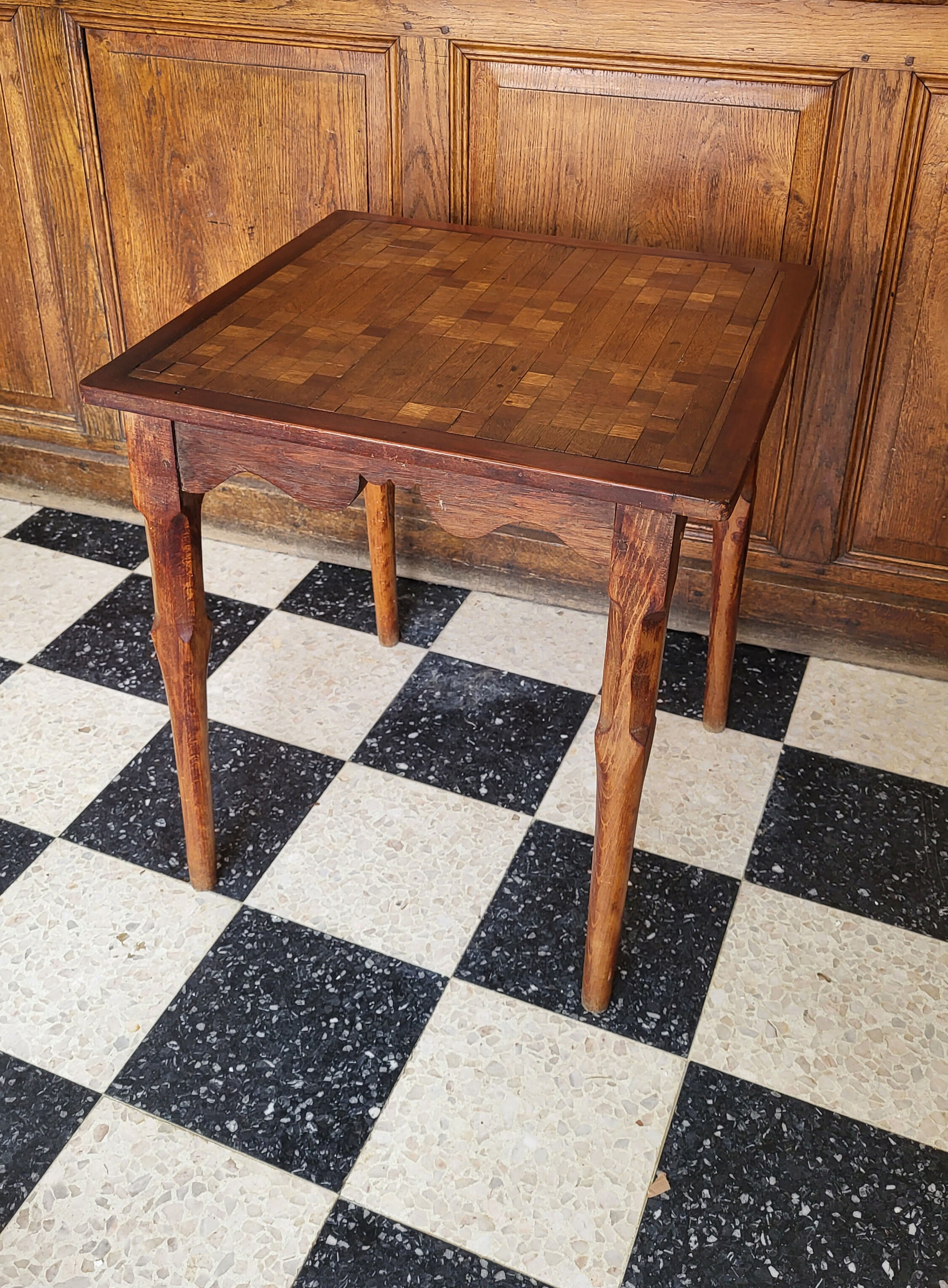 Square wooden table