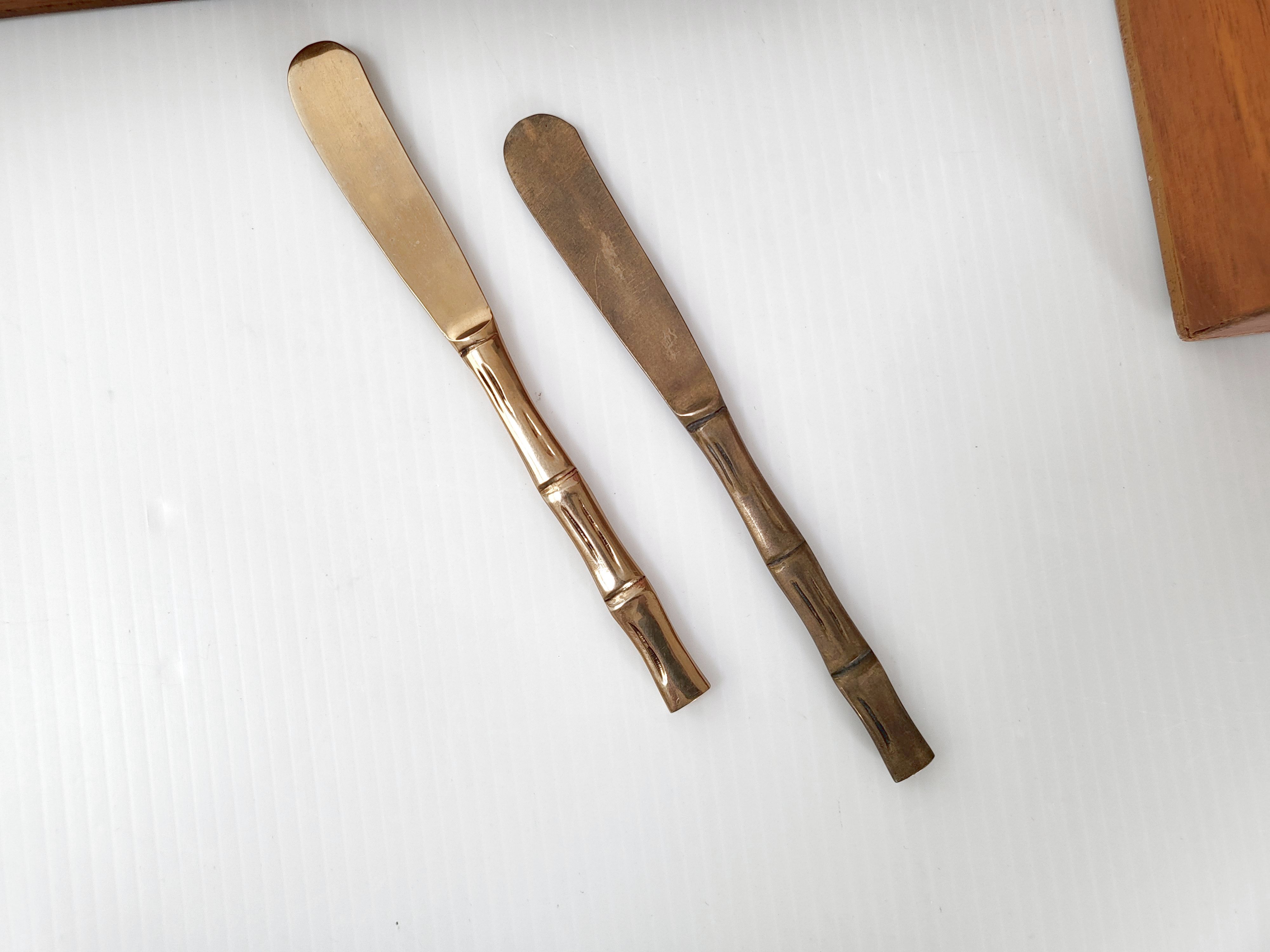 Cutlery set imitation bamboo 144 pieces vintage 1950