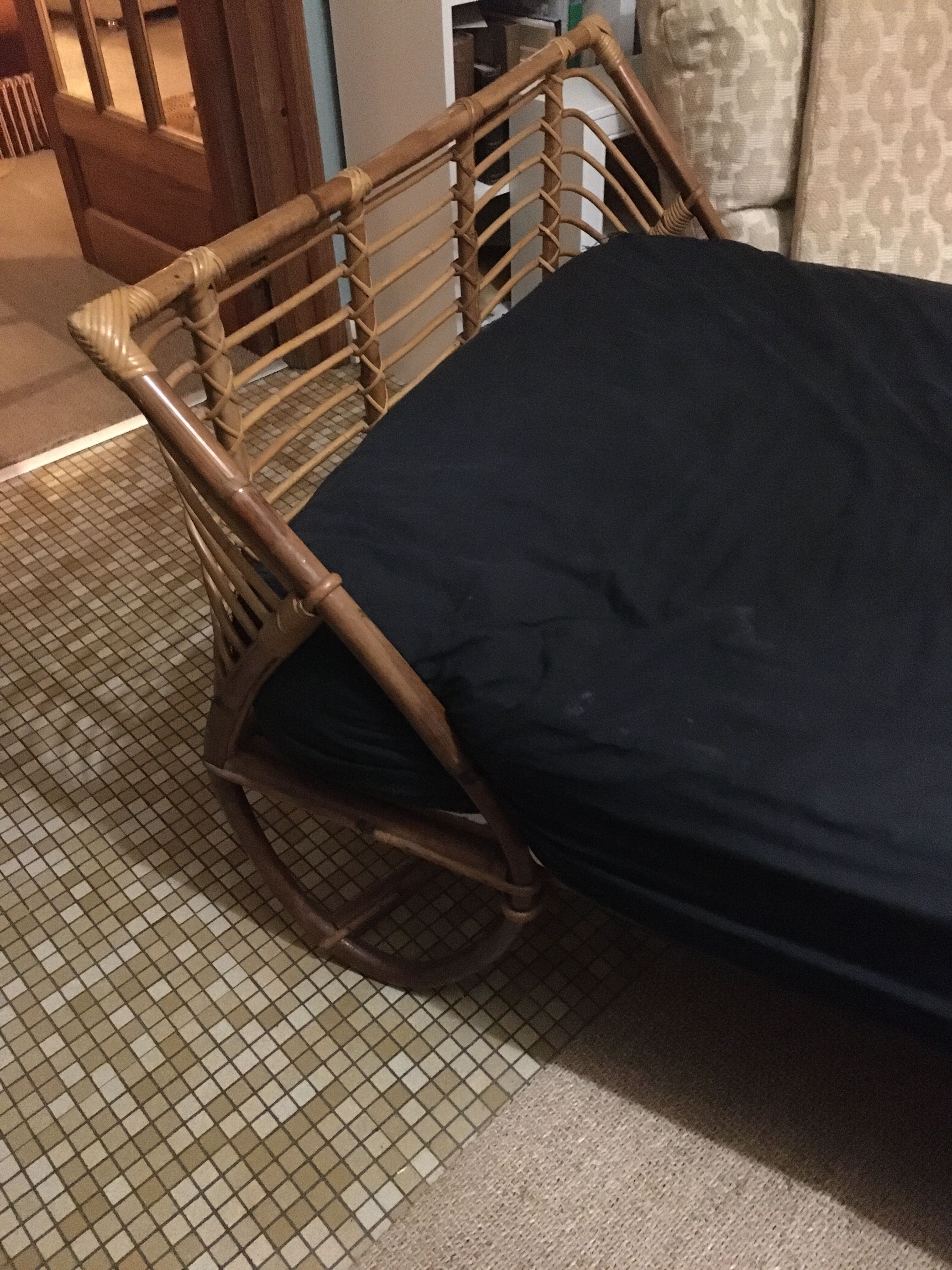 Rattan basket bed