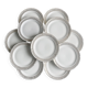 Set of 12 vintage porcelain dessert plates