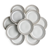 Set of 12 vintage porcelain dessert plates