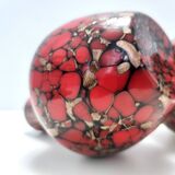 Black and Red Murano Glass Vases by Vincenzo Nason with Bronze Aventurine Glass