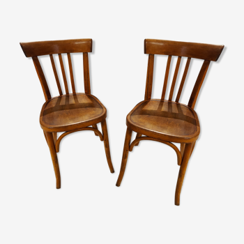 suite of 4 chairs of Bistrot Fischel vintage Year 1940