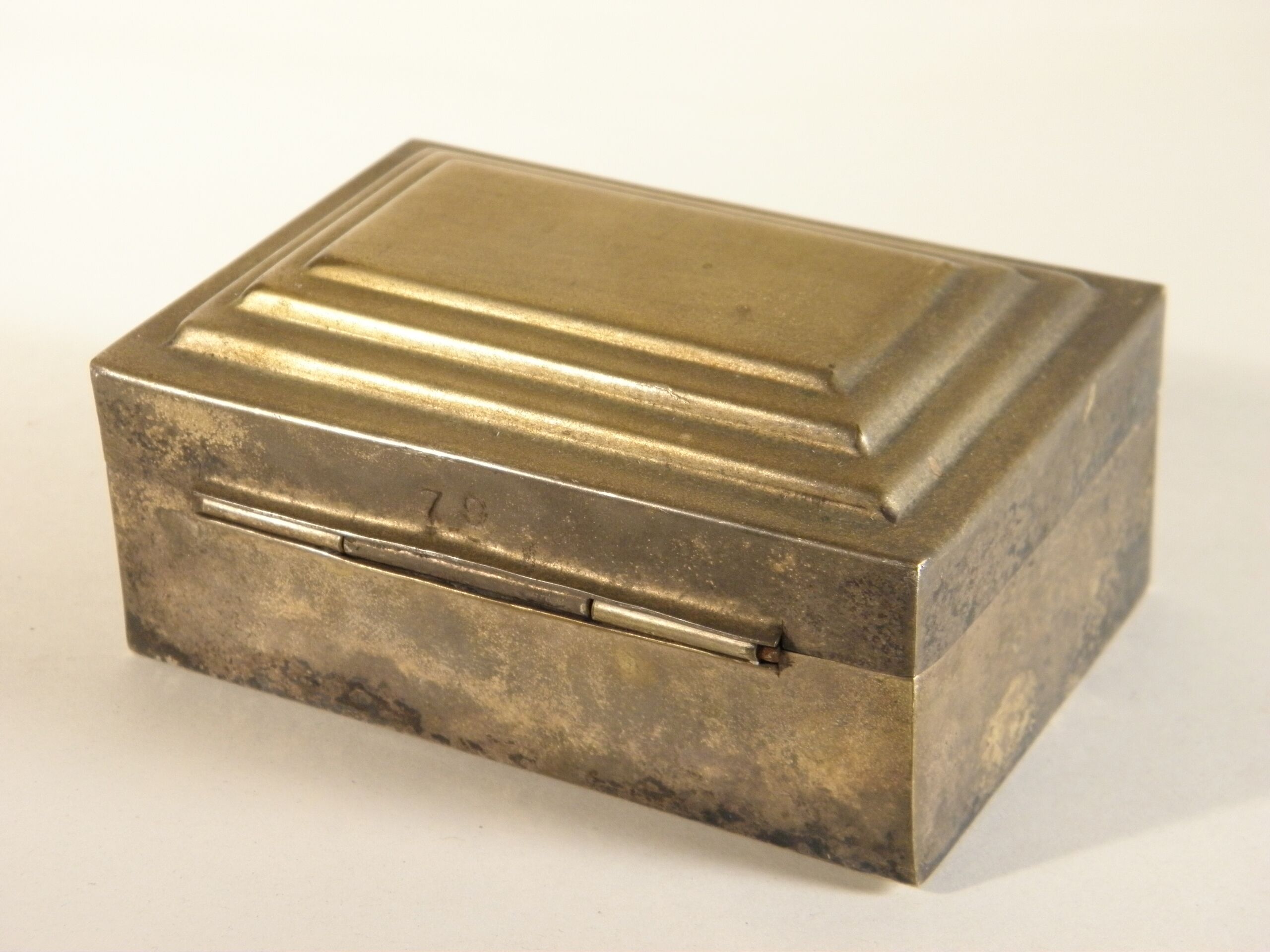Silver brass jewellery box