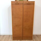 Vintage double curtain filing cabinet