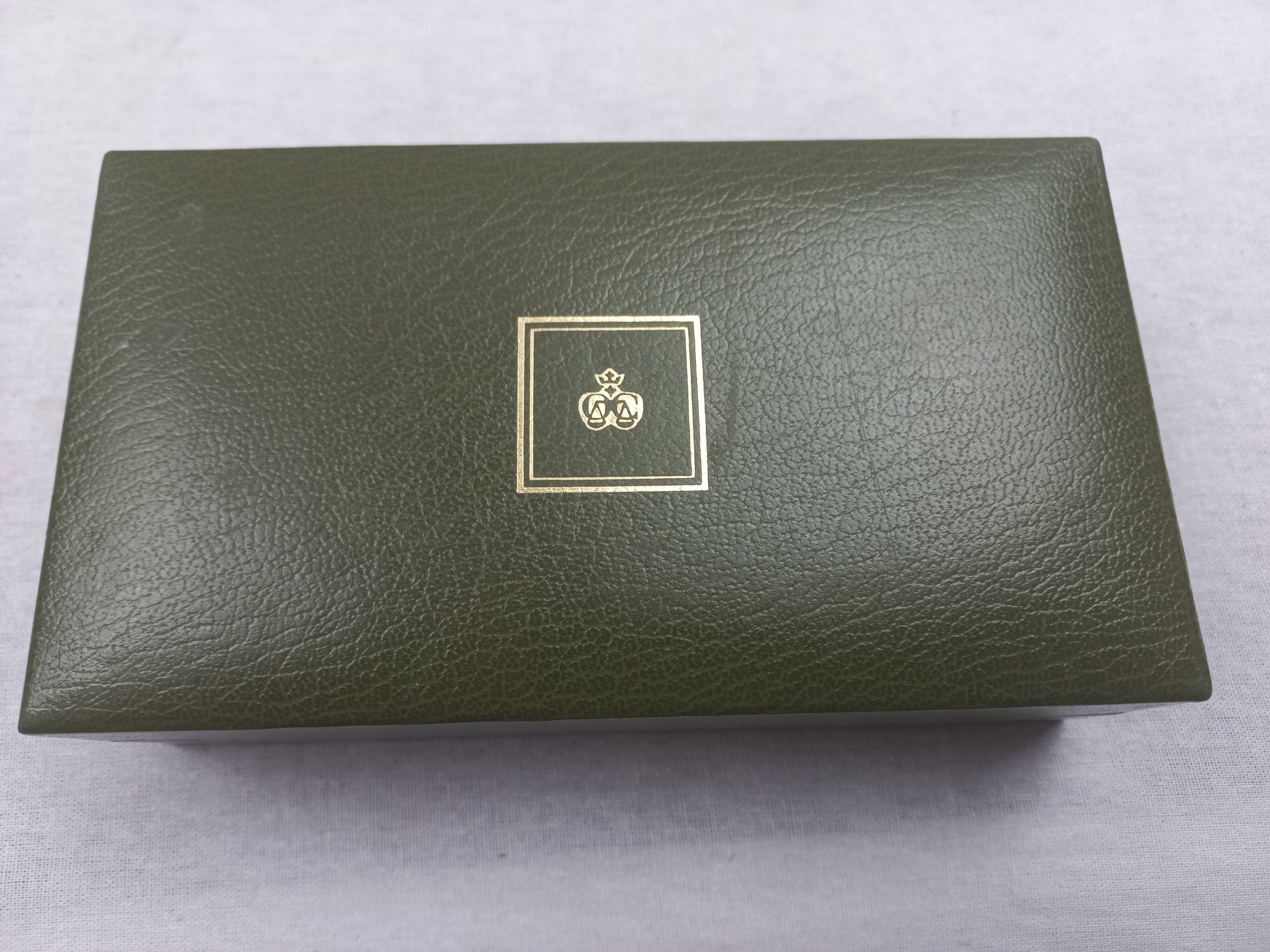 Christofle business card holder cigarette leaf case 925 sterling silver new