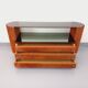 Vintage Italian hairdresser design in suede velvet, chrome, smoked glass and