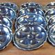 12 stainless steel oyster plates