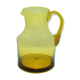 Scandinavian yellow glass pitcher