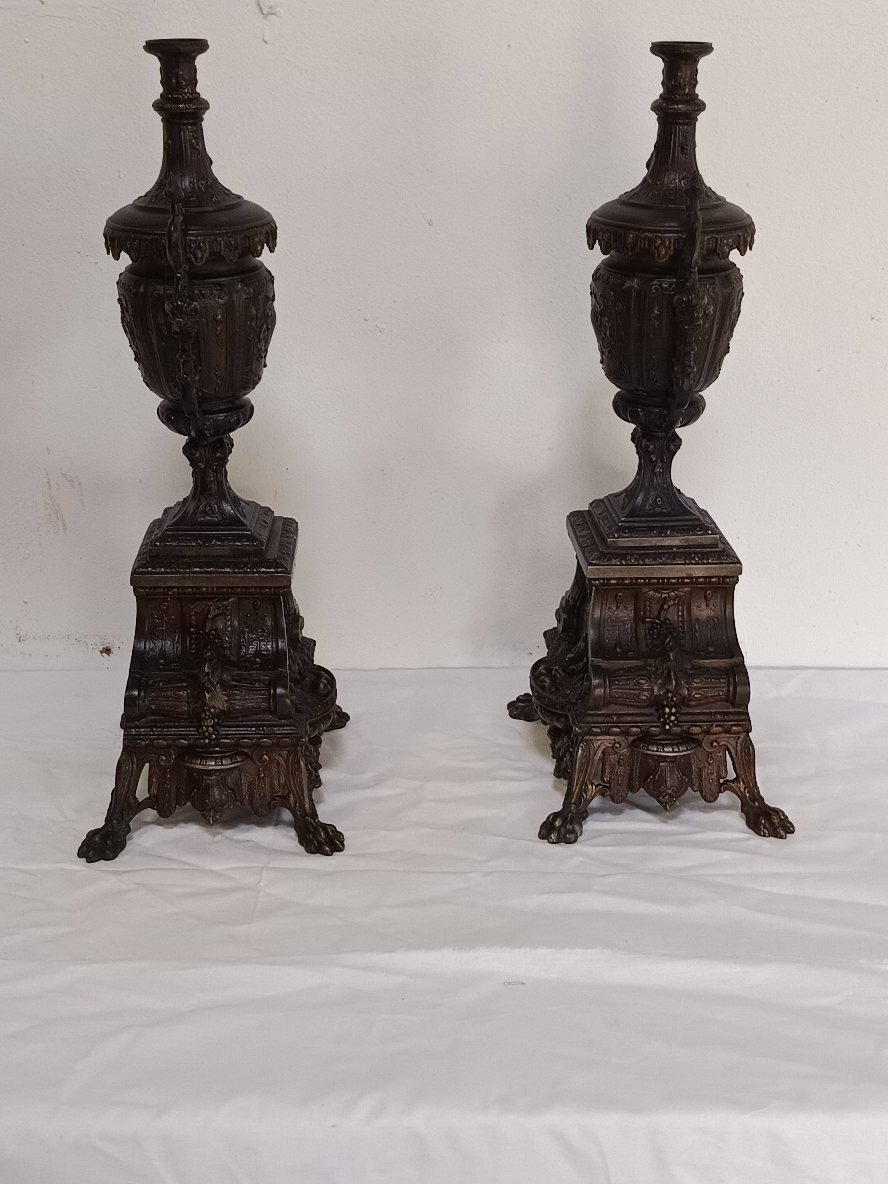 large pair of candlesticks