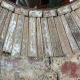 Mirror in patinated natural wood