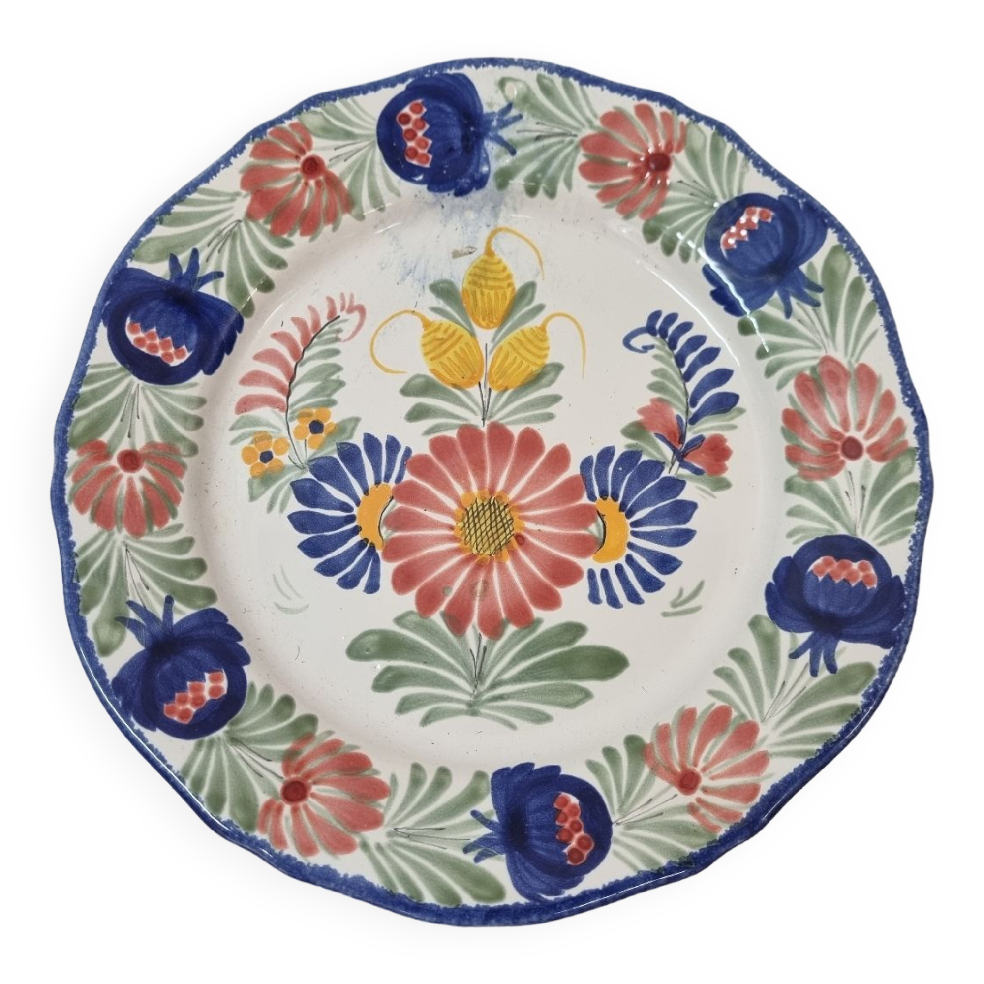 HB Henriot Quimper earthenware plate