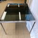 Table vintage extensible verre teinté et chrome Milo Baughman - Années 70