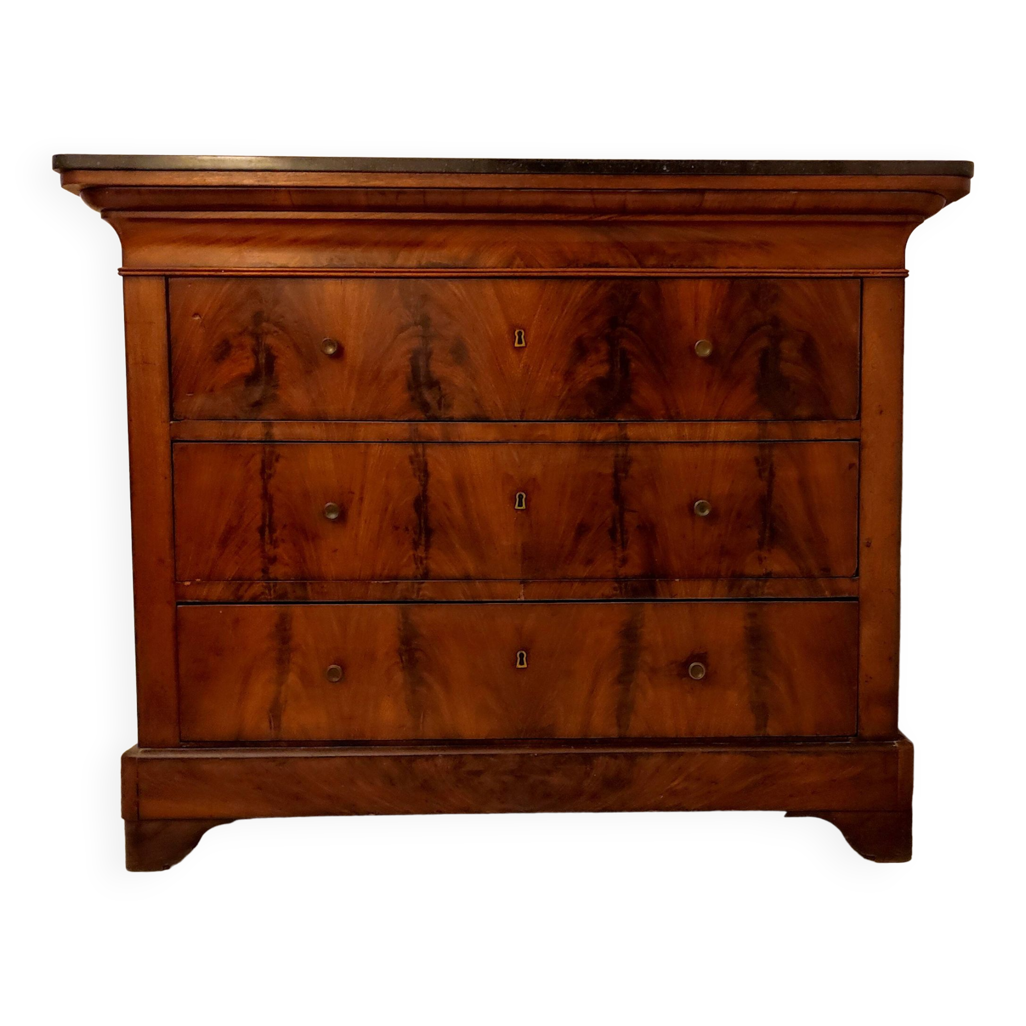 Commode Louis Philippe marbre noir