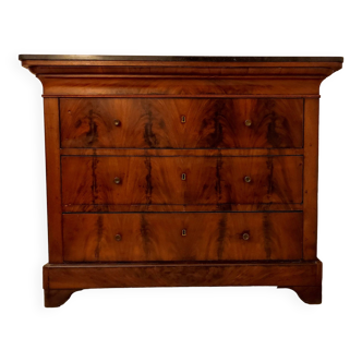 Louis Philippe black marble chest of drawers