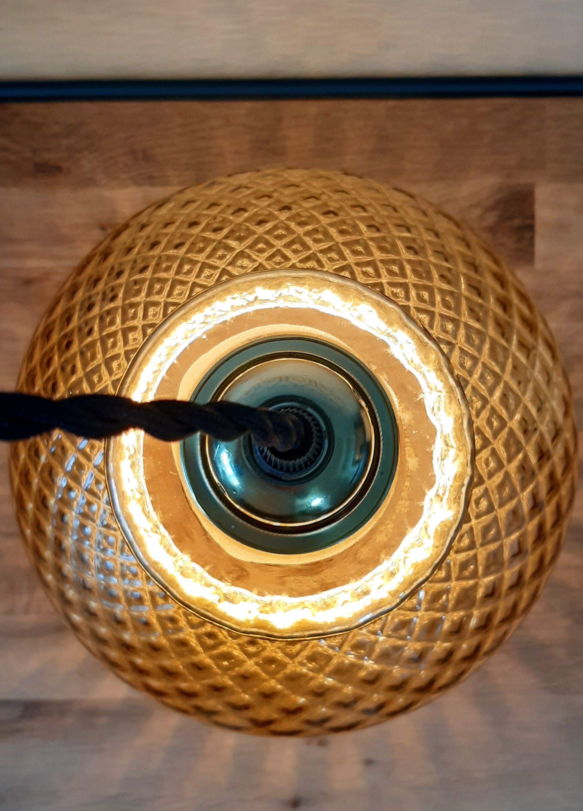 Golden vintage suspension