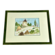 Watercolor painting wooden frame