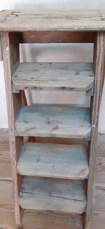 Old stepladder h89cm decorative artisan workshop