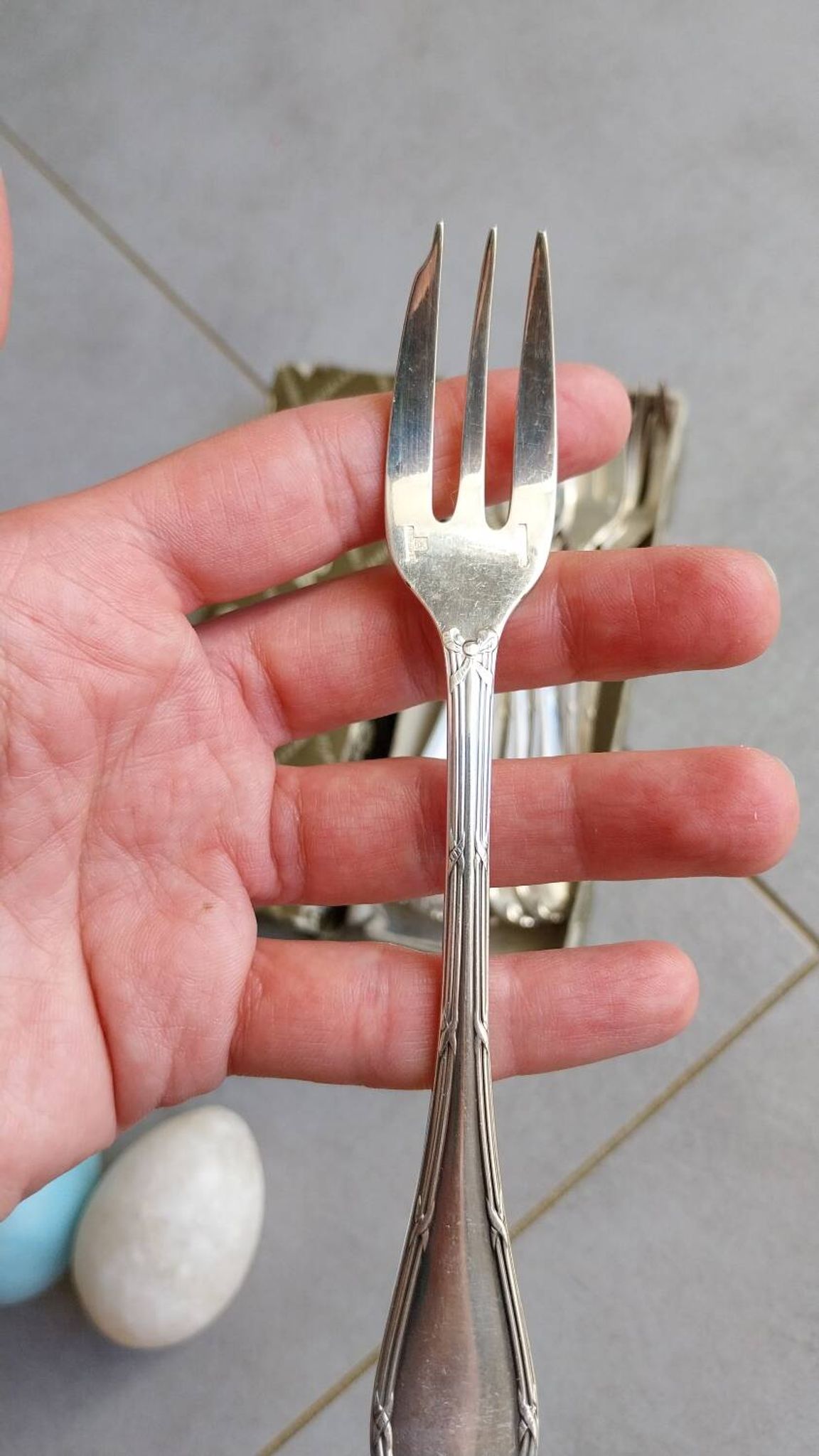 12 oyster forks Christofle