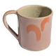 pink and orange mug