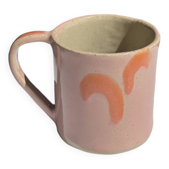 tasse rose et orange