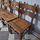 4 brutalist chairs