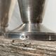 6 conical silver-plated metal bowls with hallmarks / Art Deco stemmed glasses
