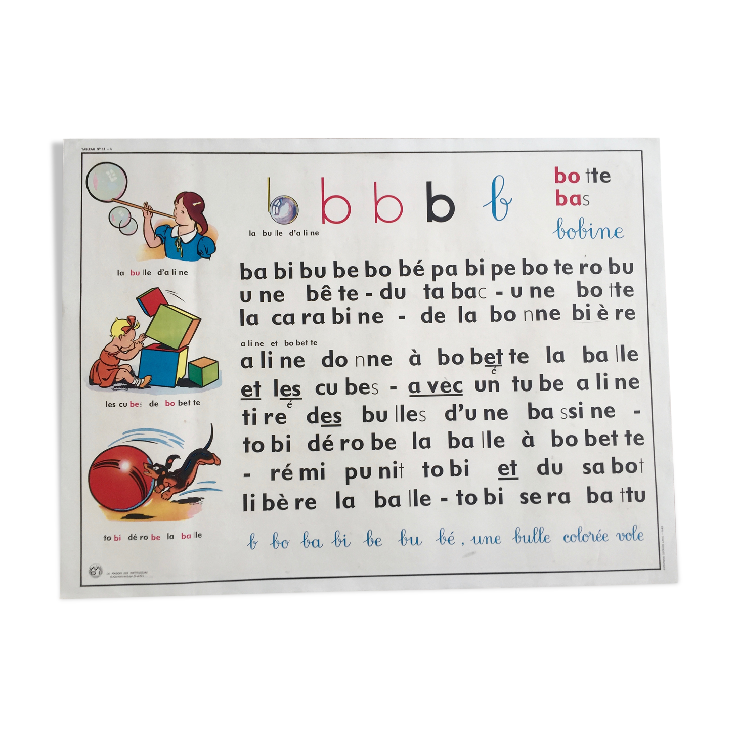 School poster "b, f"