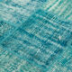 Handmade anatolian overdyed 175 cm x 242 cm turquoise patchwork carpet