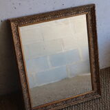 Miroir ancien en bois et stuc