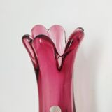 Vase Murano splash pink glass