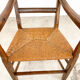 Antique oak armchair with cane seat 19th century