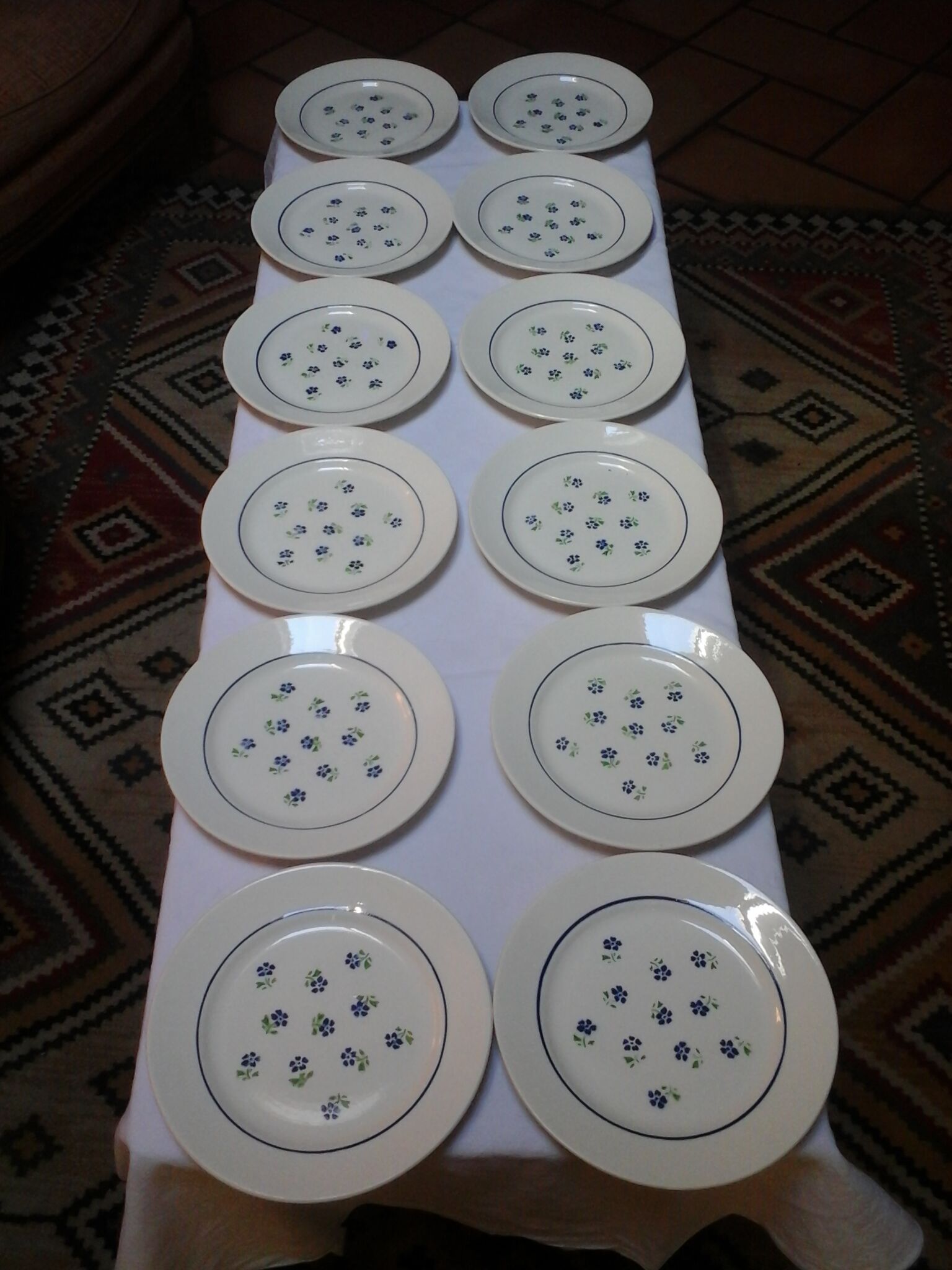 12 assiettes plates claudius / badonviller