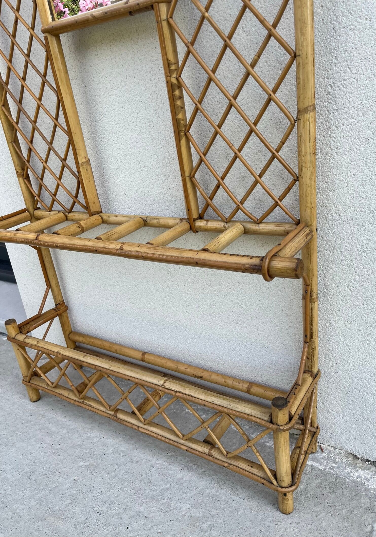 Porte manteau en rotin